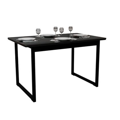 Imagem de Mesa Retangular 160x80 Para Sala De Jantar Estilo Industrial Moderno Tampo Sem Vidro Sem Cadeiras