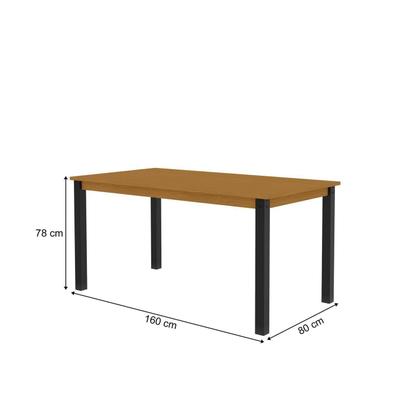 Imagem de Mesa Retangular 160x80cm Tampo em Mdf Monaco
