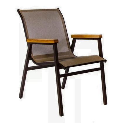 Imagem de Mesa Retangular com Tampo Ripado + 8 Poltronas Cactos Tela Sling