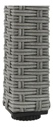 Imagem de Mesa Retangular De Alumínio E Fibra Cinza 75x89x179cm