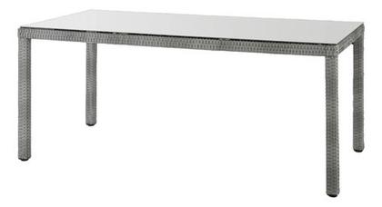 Imagem de Mesa Retangular De Alumínio E Fibra Cinza 75x89x179cm