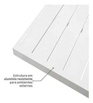 Imagem de Mesa Retangular Extensivel Jardim 135-270cm Aluminio Branco