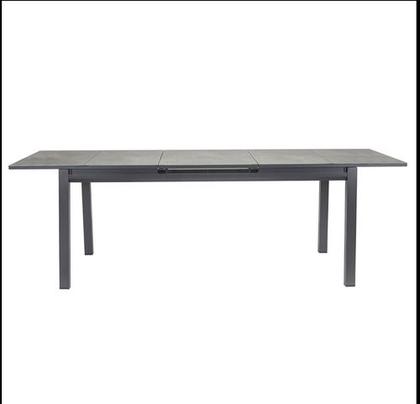 Imagem de Mesa Retangular Extensivel Jardim 180-240cm Aluminio Cinza