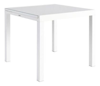 Imagem de Mesa Retangular Extensivel Jardim 90-160cm Aluminio Branco