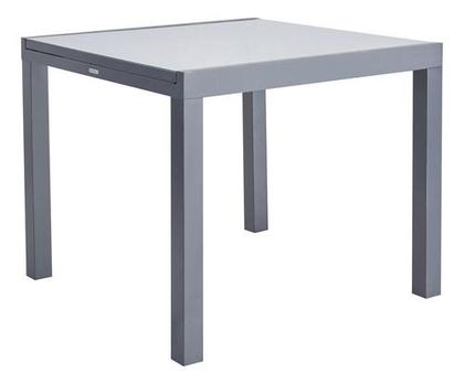 Imagem de Mesa Retangular Extensivel Jardim 90-160cm Aluminio - Cinza