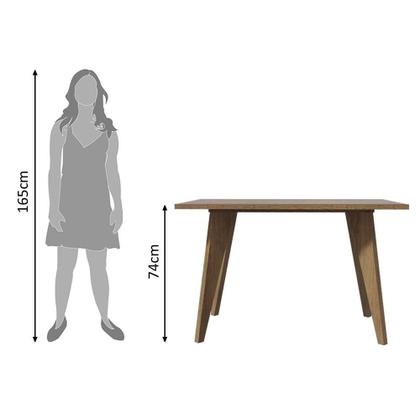 Imagem de Mesa Retangular para Escritório com Tampo de Madeira Madesa