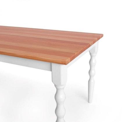 Imagem de Mesa Retangular Pés Torneados Madeira Maciça 6 Lugares Gardênia Yescasa