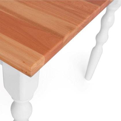 Imagem de Mesa Retangular Pés Torneados Madeira Maciça 6 Lugares Gardênia Yescasa