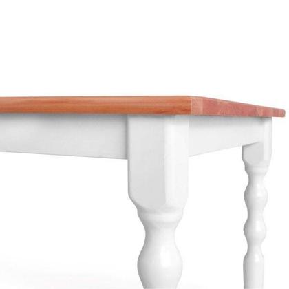 Imagem de Mesa Retangular Pés Torneados Madeira Maciça 6 Lugares Gardênia Yescasa