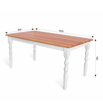 Imagem de Mesa Retangular Pés Torneados Madeira Maciça 6 Lugares Gardênia Yescasa