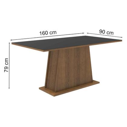 Imagem de Mesa Retangular Tampo de Madeira Madesa