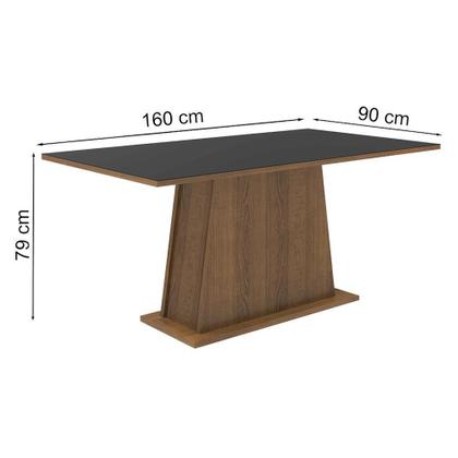 Imagem de Mesa Retangular Tampo de Madeira Madesa