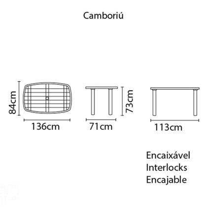 Imagem de Mesa Retangular Tramontina Camboriú Basic Branco