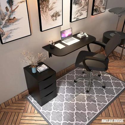 Imagem de Mesa Retrátil 90x40cm Preta Compacta, Funcional e Ideal para Espaços Pequenos