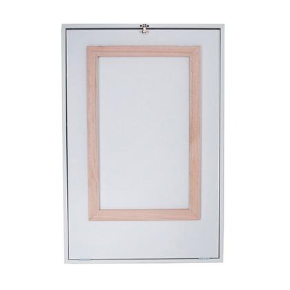 Imagem de Mesa Retrátil de Parede com Organizador Madeira e MDF Branco/Mel - Móveis Britz