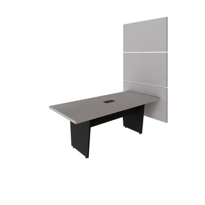 Imagem de Mesa Reunião 2,00m x 0,90m 1Cx Tomada e 3 Painéis de TV F5