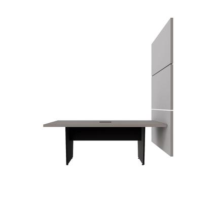 Imagem de Mesa Reunião 2,00m x 0,90m 1Cx Tomada e 3 Painéis de TV F5