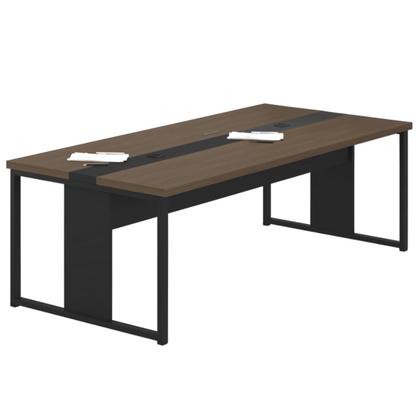Imagem de Mesa Reunião 6 Lugares Grande 2,40m Freijó Com Passa Fio