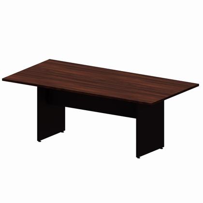 Imagem de Mesa Reunião 8 Lugares 200cm x100cm Retangular Executiva com Pé Painel para Escritório Corporativo F5 Office