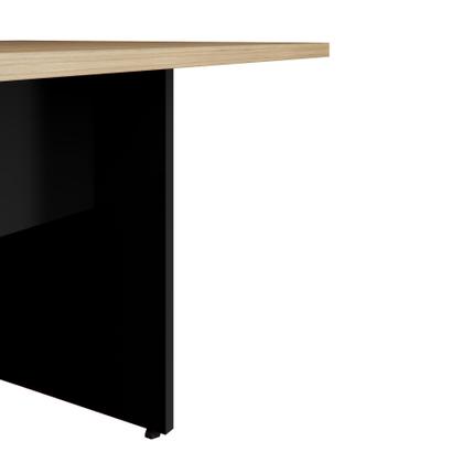 Imagem de Mesa Reunião Retangular c/ pé Painel ATC30 - Macadamia/Preto