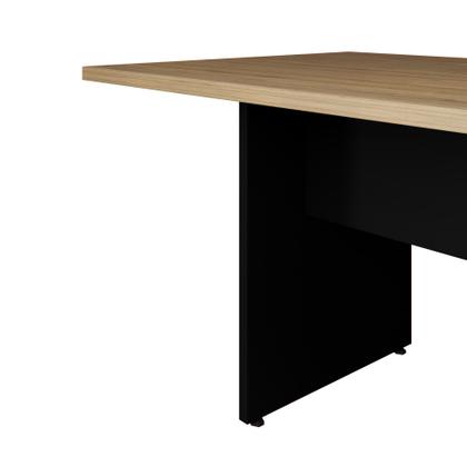 Imagem de Mesa Reunião Retangular c/ pé Painel ATC30 - Macadamia/Preto