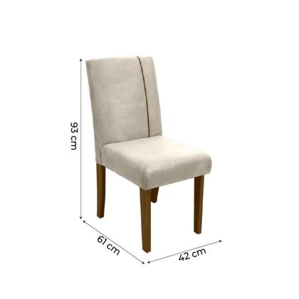Imagem de Mesa Sala De Jantar 4 Cadeiras Carvalho/off White