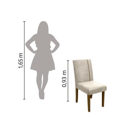 Imagem de Mesa Sala De Jantar 4 Cadeiras Carvalho/off White