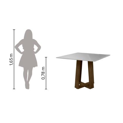 Imagem de Mesa Sala De Jantar 4 Cadeiras Carvalho/off White
