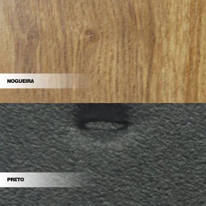 Imagem de Mesa Sala de Jantar 8 Lugares 250cm Tampo Oval Efron Nogueira/Preto G13 - Gran Belo