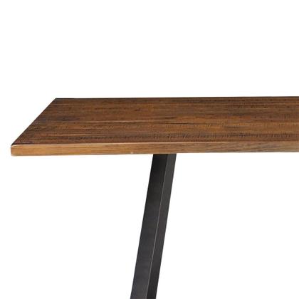 Imagem de Mesa Sala de Jantar Cozinha Ogleary 190cm Grafite Madeira Maciça Rustic Brown G54 - Gran Belo