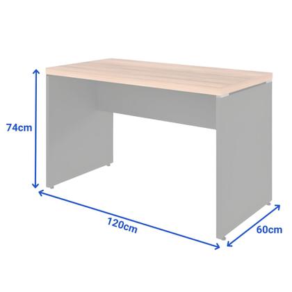 Mesa Secretaria Pe Painel Nogal/preto 120X60 - Acimaq - Gebb Work ...