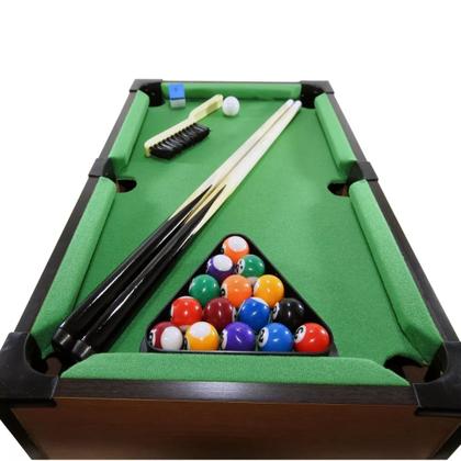 Imagem de Mesa Sinuca Snooker Portátil Tacos E Bolas 31x51cm