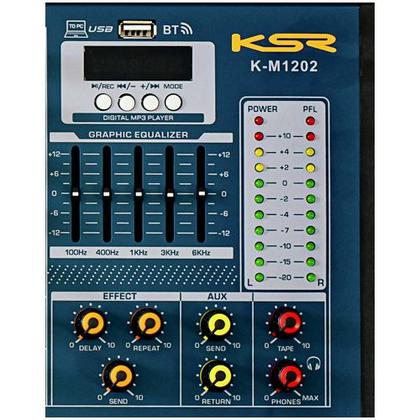 Imagem de Mesa Som 12 Canais Interface Ksr Microfone Duplo Ksr Sem fio