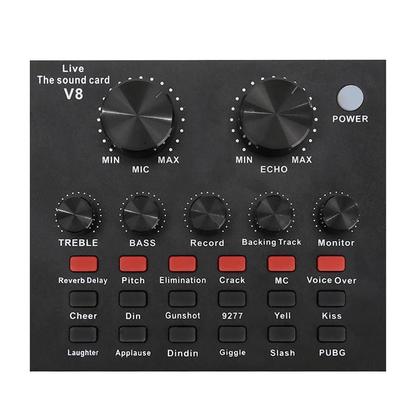 Imagem de Mesa Som V8 Placa Som Áudio Usb Microfone Smart Multipurpose