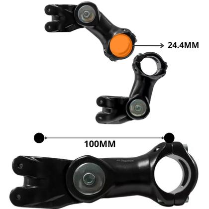 Imagem de Mesa Suporte Guidão Bicicleta Com Regulagem 24.5mmx100mm Over Bike 