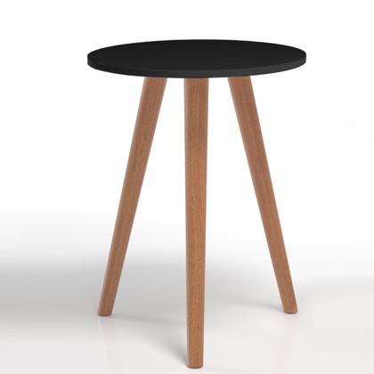 Imagem de Mesa Tabriz Madeira MDF Preto Mesinha Apoio Notebook Decor