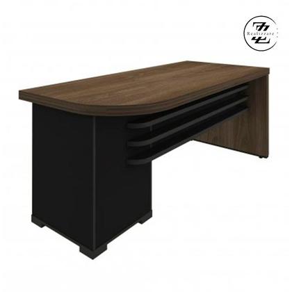 Imagem de Mesa tamburato com gavetas ii ld - charuto/preto 6106