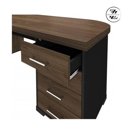 Imagem de Mesa tamburato com gavetas ii ld - charuto/preto 6106