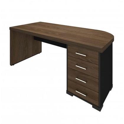 Imagem de Mesa tamburato com gavetas ii ld - charuto/preto 6106