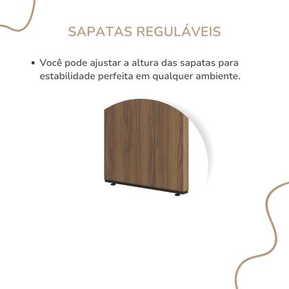 Imagem de Mesa Tamburato Com Gavetas Lado Esquerdo Artany Cor Nogal com Preto