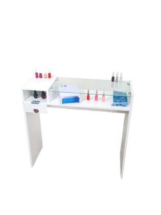 Imagem de Mesa Tampo Em Vidro Com Armário