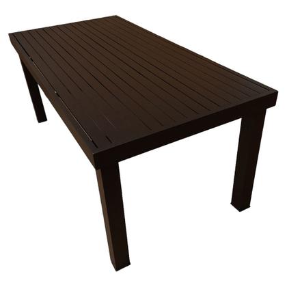 Imagem de Mesa Tampo Ripado Retangular 1.20X0.80M Alumínio Marrom