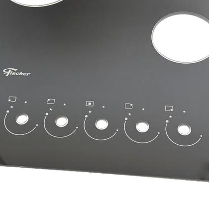 Imagem de Mesa Tampo Vidro Fogão Embutir Fischer 5 Bocas Gran Cheff TC
