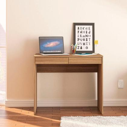 Imagem de Mesa Tijuca para Escritório e Notebook com 2 Gavetas - Castanho