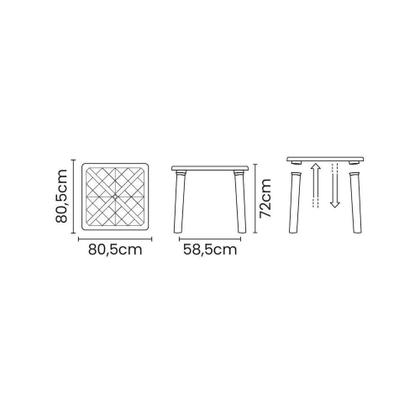 Imagem de Mesa Tramontina Sancho 80 X. 80 Cm Em Polipropileno Branco