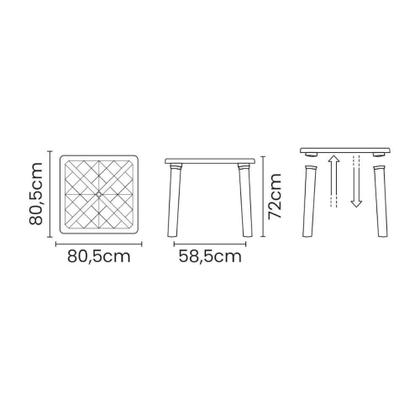 Imagem de Mesa Tramontina Sancho 80 X 80 Cm Em Polipropileno Preto