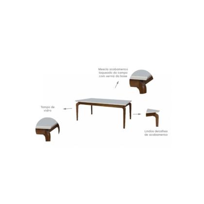 Imagem de Mesa Valencia 180x100cm - tommy Design