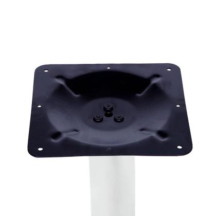 Imagem de Mesa Zeta Ferro Branco 75 cm (Alt) Disco Redondo Tampo MDP Redondo 70 cm (Larg) x 2,5 cm (Alt) Walnut