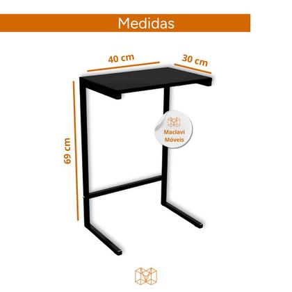 Mesinha 40x30 Preta para Notebook Trabalhe com Conforto no Sofá ou Cama - Maclavi Móveis Imagem de Mesinha 40x30 Preta para Notebook Trabalhe com Conforto no Sofá ou Cama