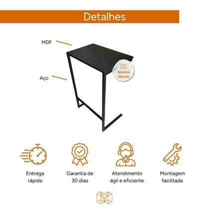 Mesinha 40x30 Preta para Notebook Trabalhe com Conforto no Sofá ou Cama - Maclavi Móveis Imagem de Mesinha 40x30 Preta para Notebook Trabalhe com Conforto no Sofá ou Cama